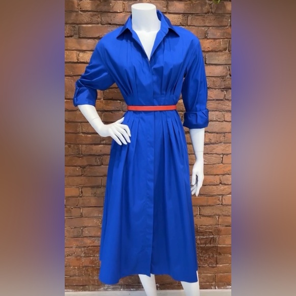 MaxMara Dresses & Skirts - SOLD! NWT MAX MARA STUDIO Blue Pancia Shirt Dress Size : IT42 170/92A Retail$499